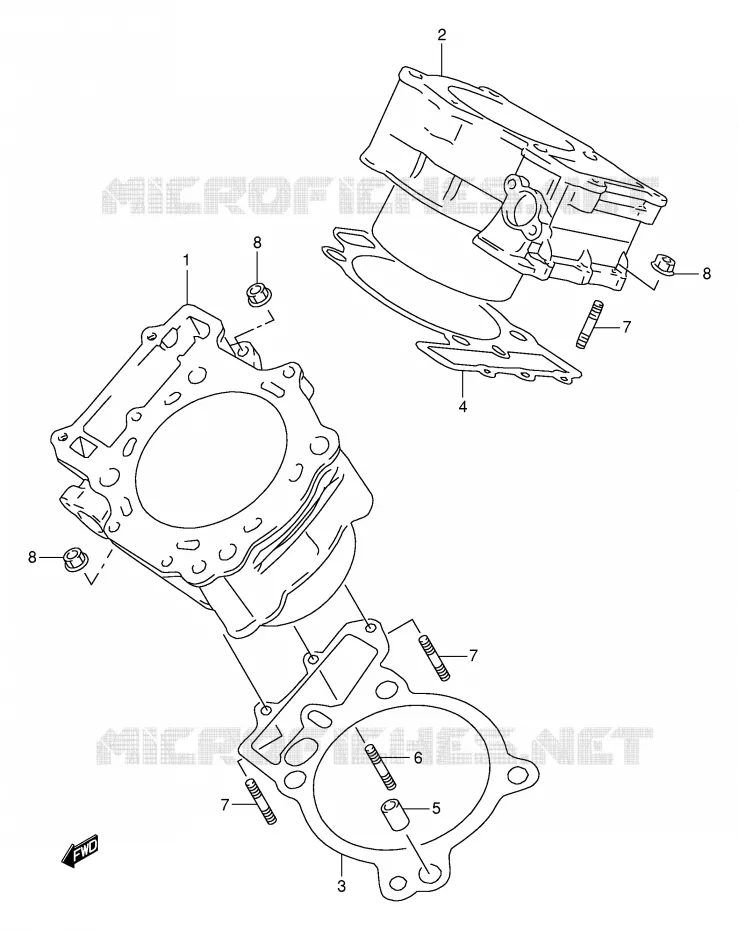 CILINDER Suzuki MOTO 1000 TL-R 1999  TL1000RX(E2)