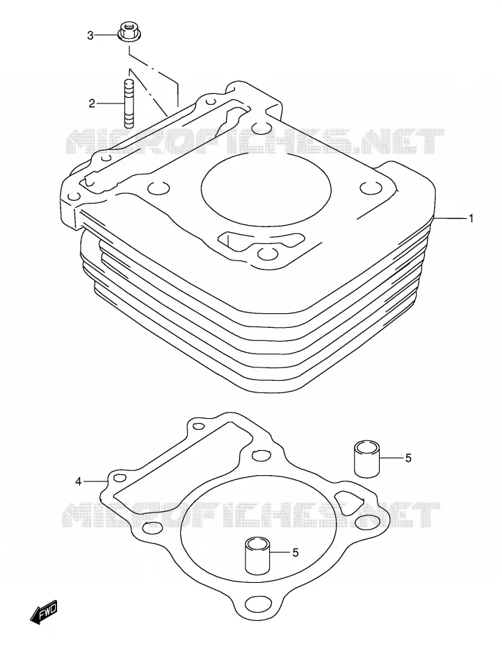 CILINDER Suzuki MOTO 250 DR-Z 2002  DR-Z250K2(E3/E28)