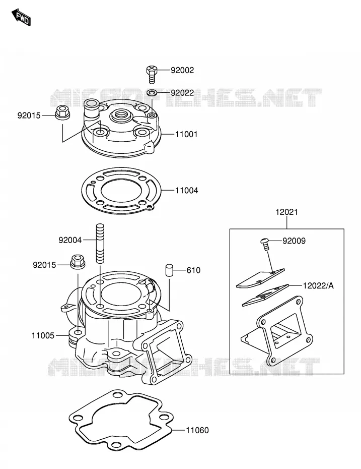 CILINDERKOP / CILINDER Suzuki MOTO 65 RM 2005  RM65K5(E19)