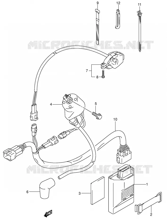ELEKTRISCH (MODELE K4) Suzuki MOTO 125 RM 2005  RM125K5(E3/E28)