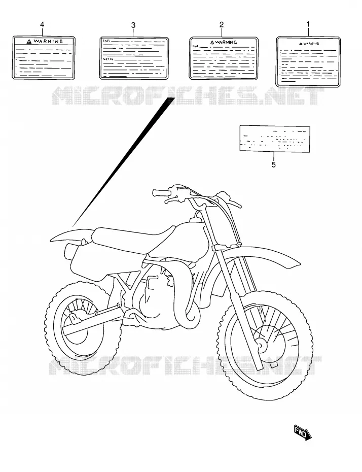 ETIKET Suzuki MOTO 80 RM 1999  RM80X(E3/E28)