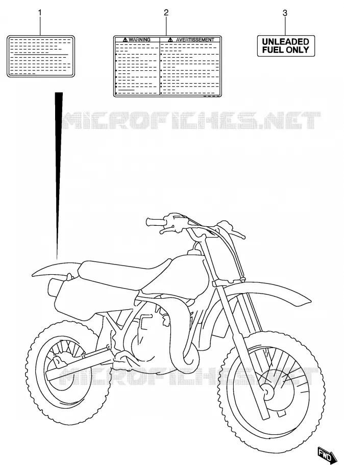 ETIKET Suzuki MOTO 85 RM 2004  RM85LK4(P3/P28)
