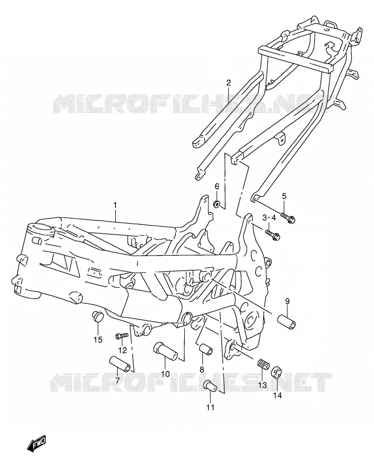 FRAME Suzuki MOTO 1000 TL-S 2000  TL1000SY(E2)