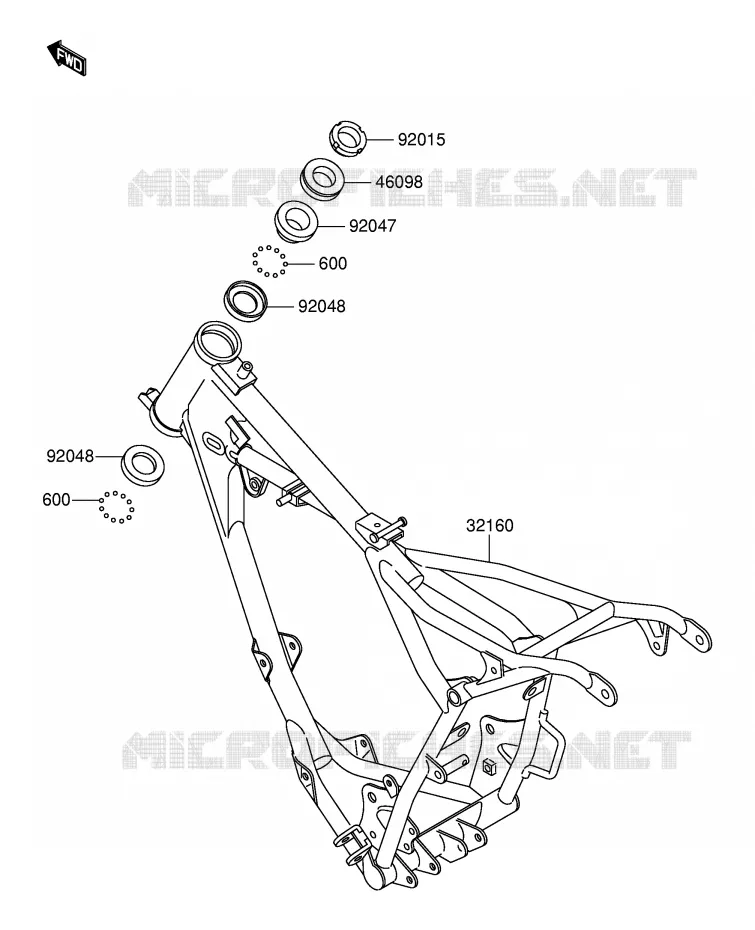 FRAME Suzuki MOTO 60 RM 2003  RM60K3(E24)