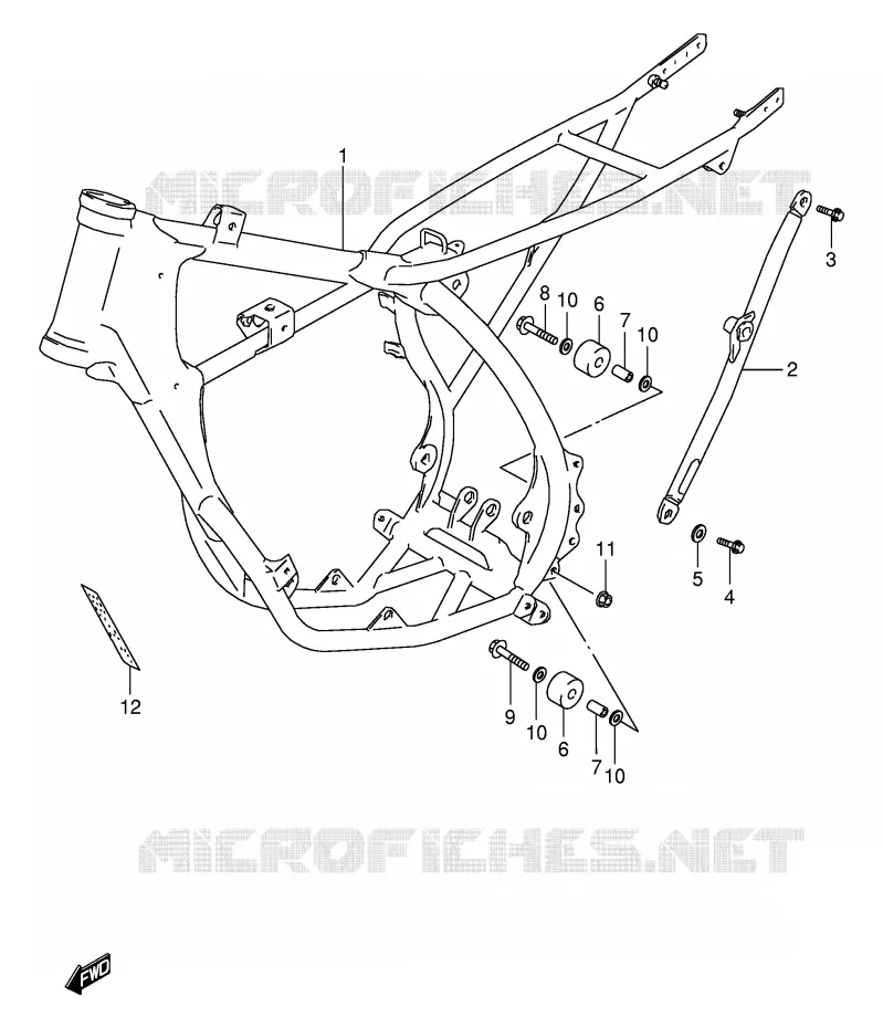 FRAME Suzuki MOTO 80 RM 1997  RM80V(E24)