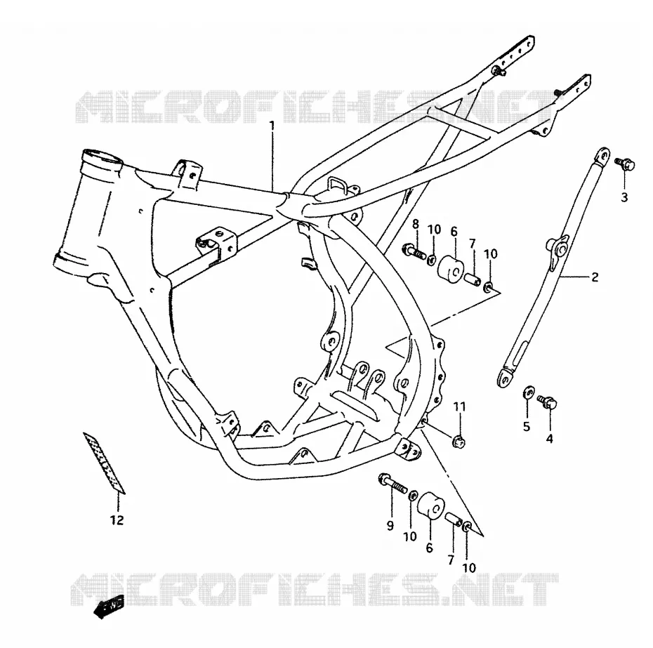FRAME Suzuki MOTO 80 RM 1997  RM80V(T/V)