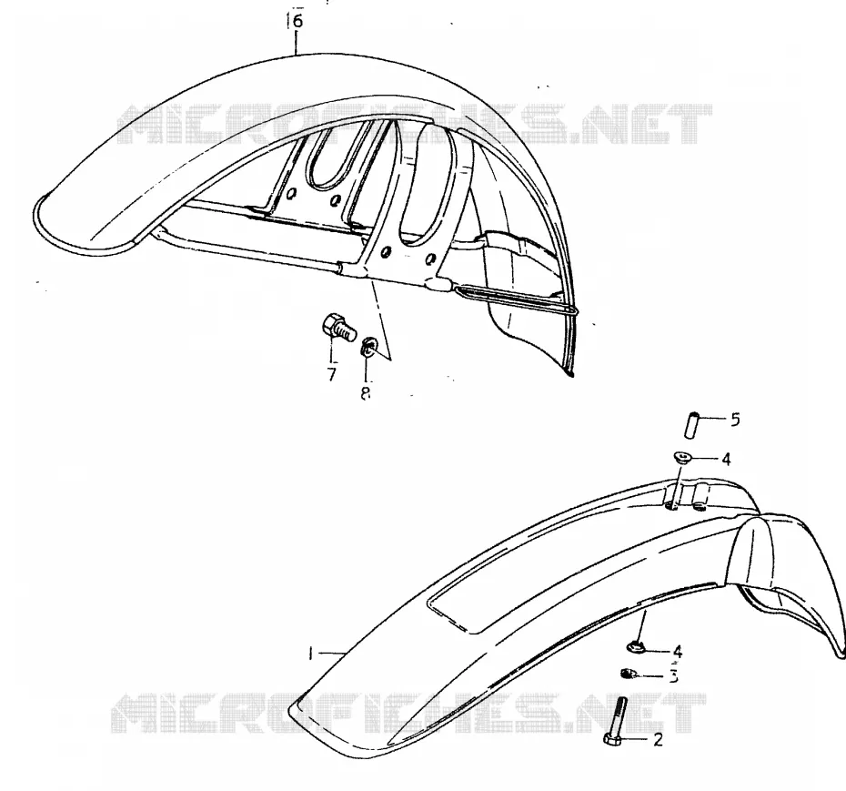 FRONT FENDER Suzuki MOTO 400 SP 1980  SP400T