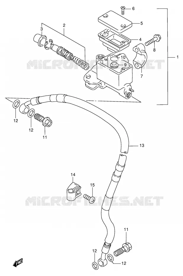 FRONT HOOFDREMCILINDER Suzuki MOTO 250 RMX 1999  RMX250SX(E24)