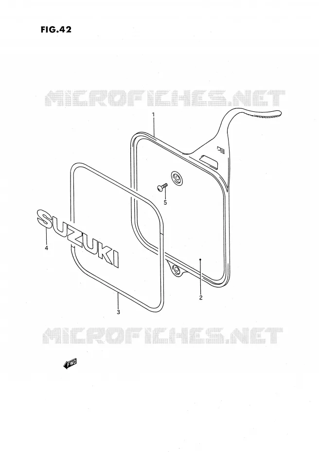 FRONT NUMMERPLAAT Suzuki MOTO 80 RM 1987  RM80XH(E2)