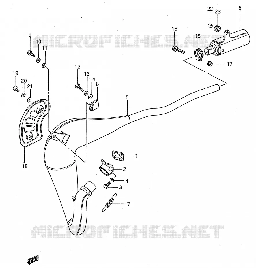 GELUIDDEMPER (MODELE G/H/J) Suzuki MOTO 80 RM 1991  RM80M(E28)
