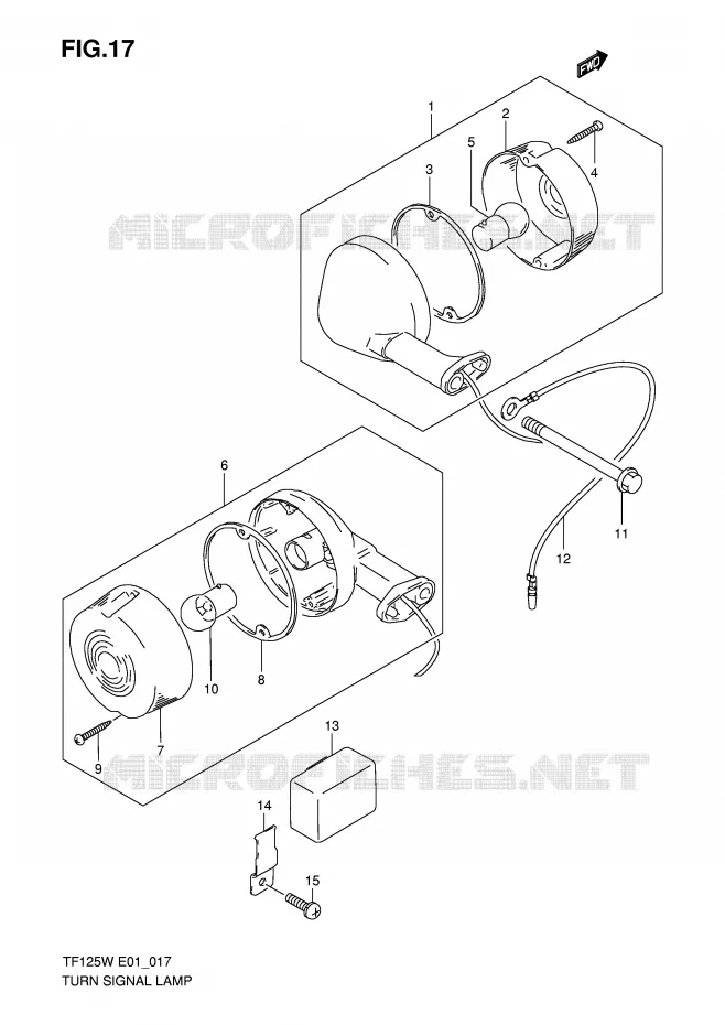INDICATOREN (MODELE X E6) Suzuki MOTO 125 Autres-modeles 1998  TF125W(E1)