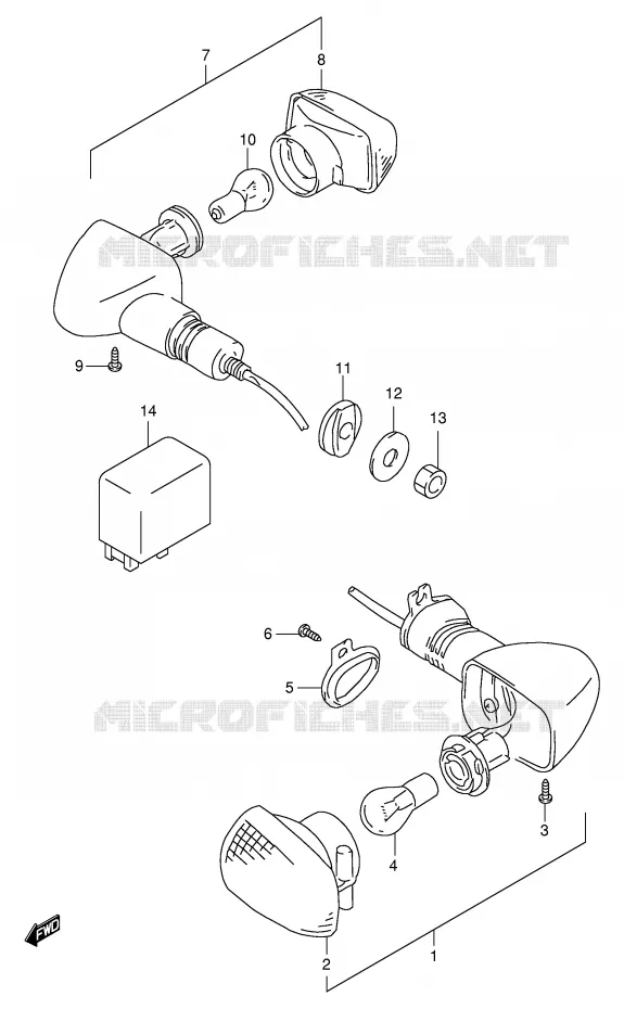 INDICATOREN Suzuki MOTO 1000 TL-R 2000  TL1000RY(E2)