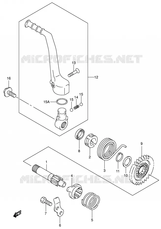 KICKSTARTER Suzuki MOTO 125 RM 2002  RM125K2(E3/E28)