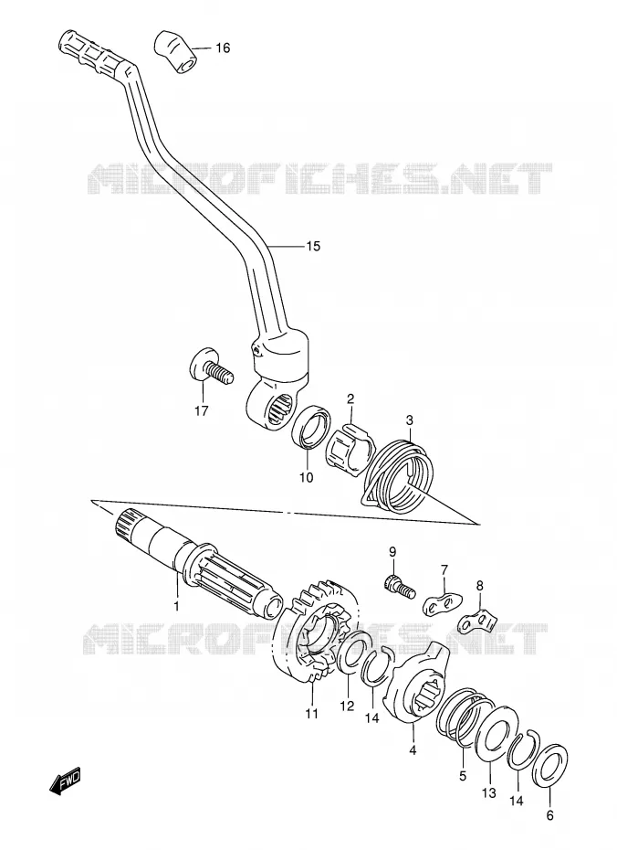 KICKSTARTER Suzuki MOTO 250 DR-Z 2002  DR-Z250K2(E3/E28)