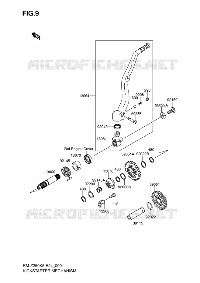 KICKSTARTER Suzuki MOTO 250 RM-Z 2005  RM-Z250K5(E24)