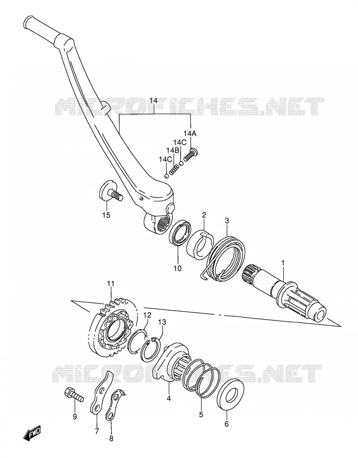 KICKSTARTER Suzuki MOTO 250 RMX 1994  RMX250R(E1)