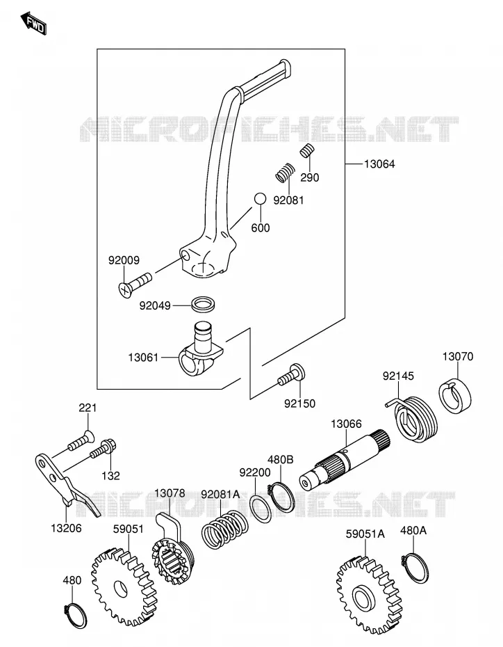 KICKSTARTER Suzuki MOTO 65 RM 2003  RM65K3(E19)