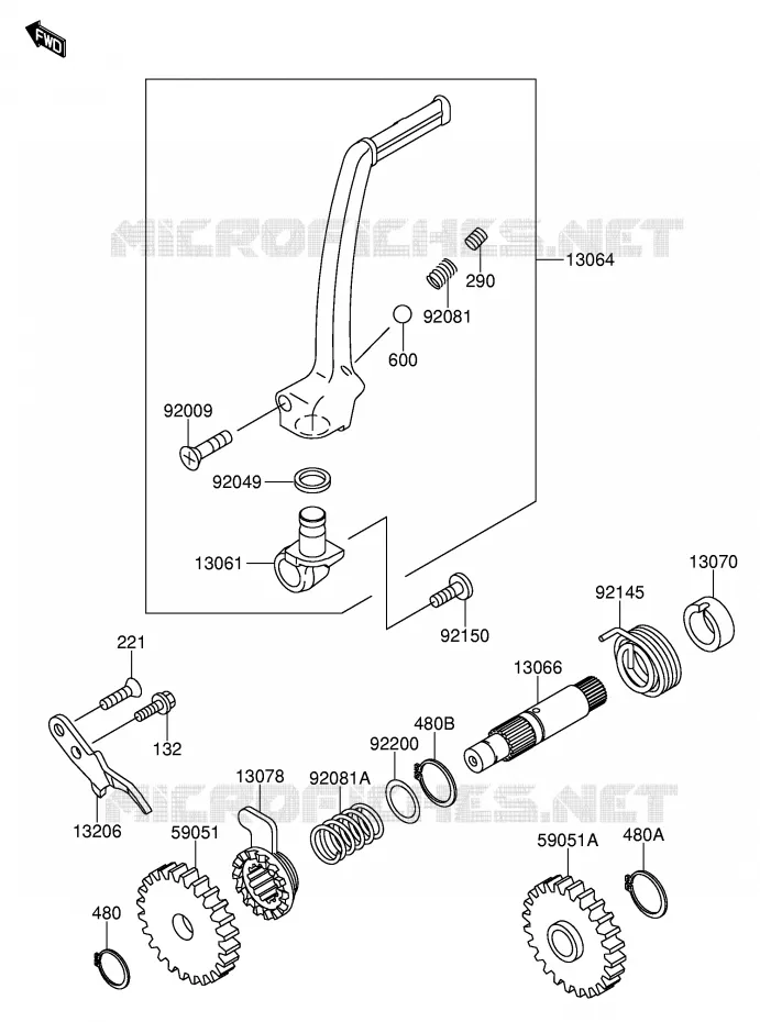 KICKSTARTER Suzuki MOTO 65 RM-65 2005  RM65K5(E3)