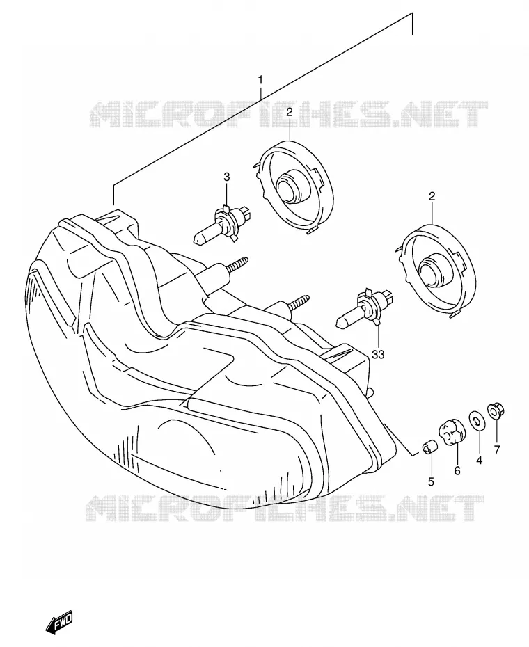 KOPLAMP (E24) Suzuki MOTO 1000 TL-R 1999  TL1000RX(E2)