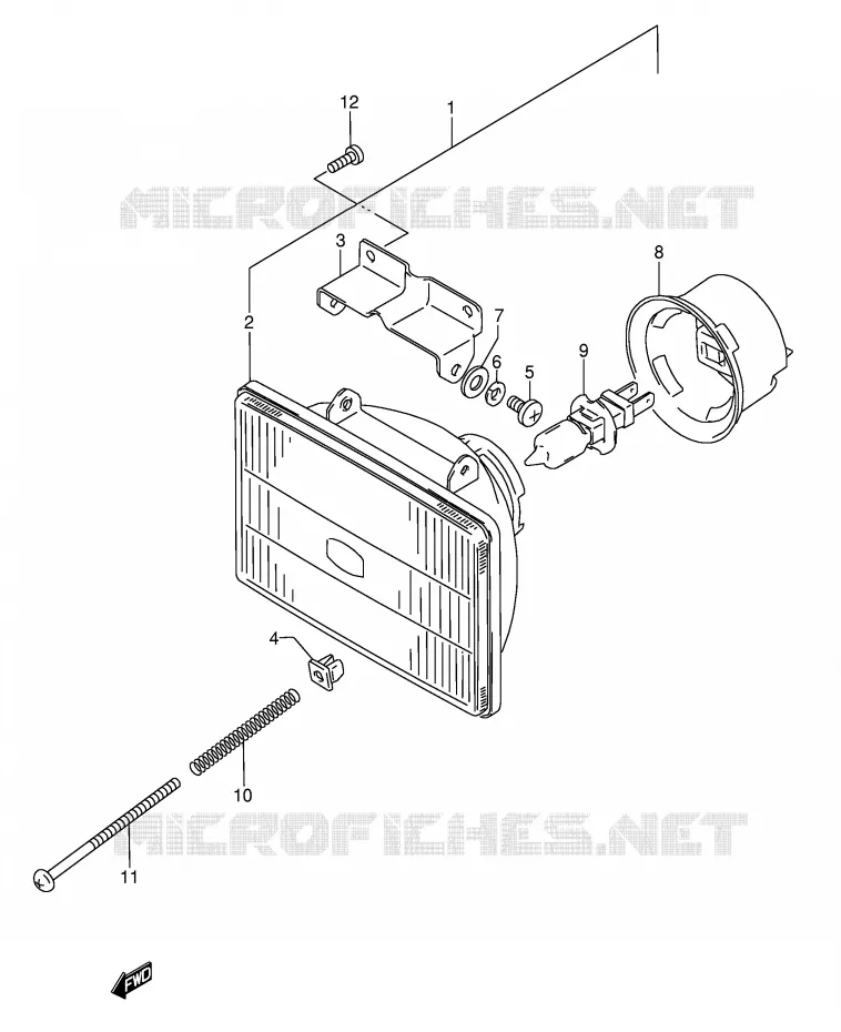 KOPLAMP Suzuki MOTO 250 RMX 1990  RMX250L(E1)