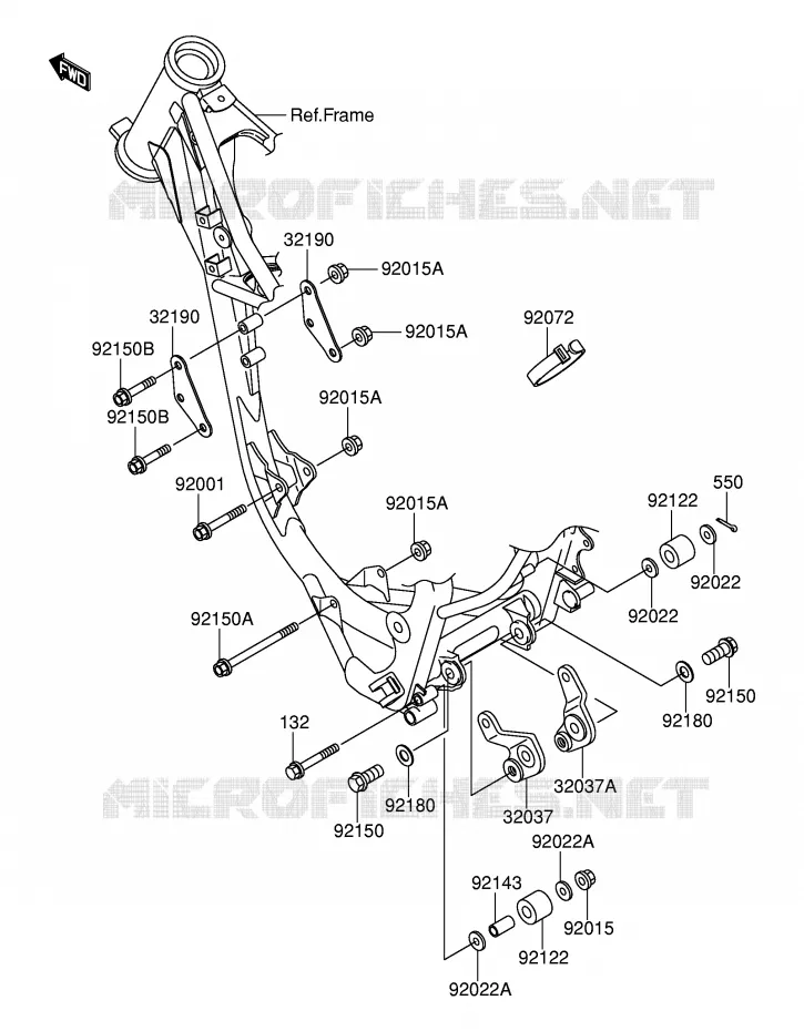 MOTORONDERSTEUNING Suzuki MOTO 100 RM 2003  RM100K3(E21)