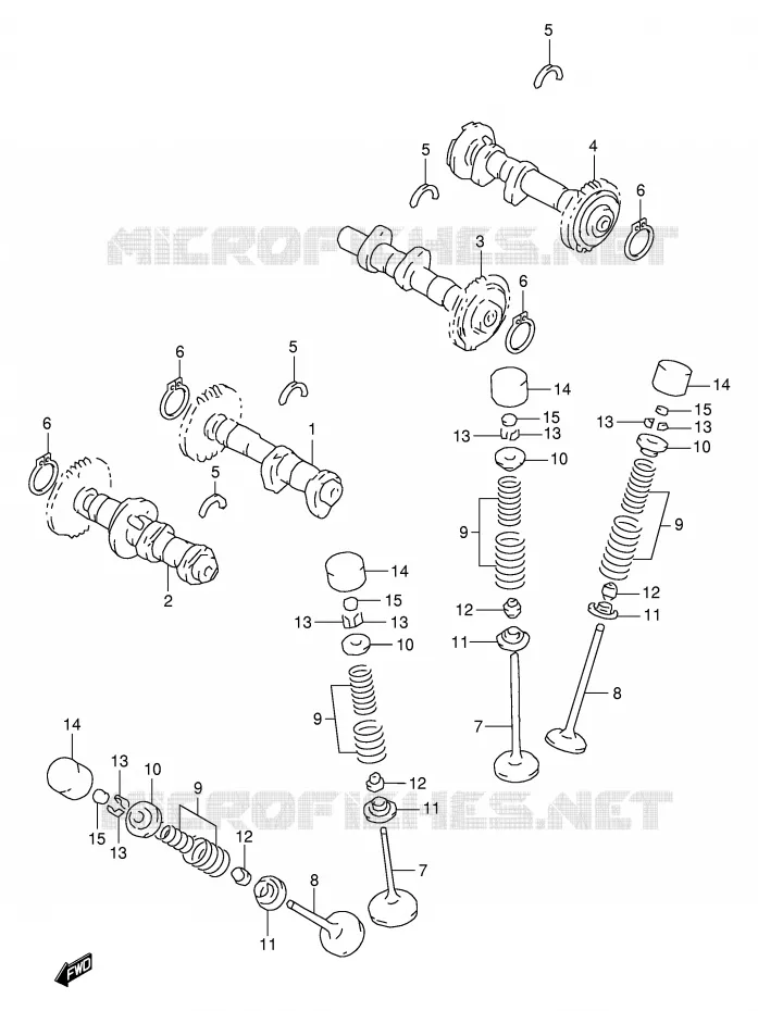NOKKENAS - VALVES Suzuki MOTO 1000 TL-S 1999  TL1000SX(E2)