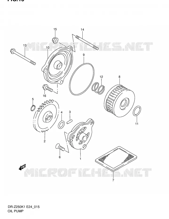 OLIEPOMP Suzuki MOTO 250 DR-Z 2003  DR-Z250K3(E24)