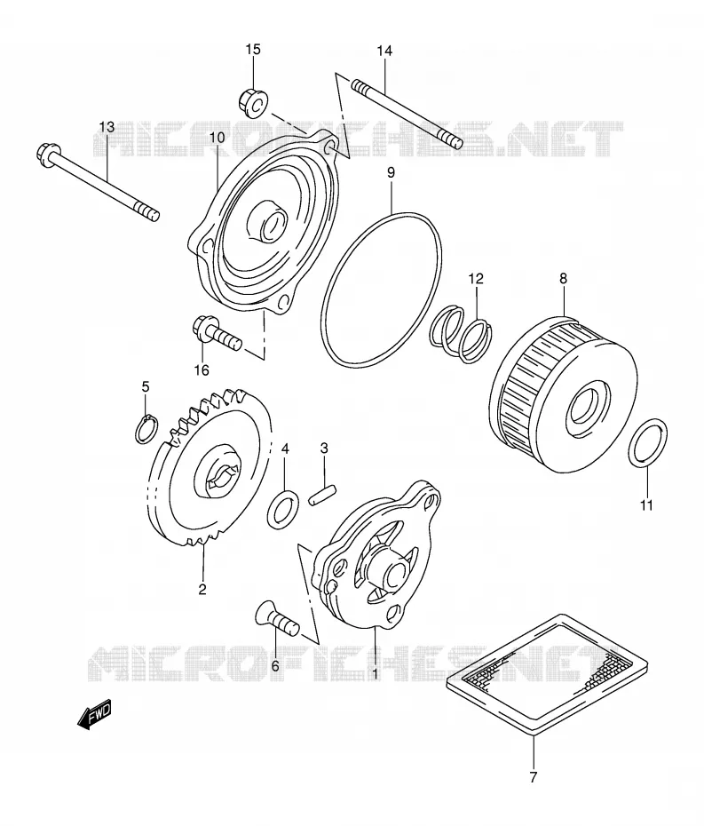 OLIEPOMP Suzuki MOTO 250 DR-Z 2004  DR-Z250K4(E3/E28)