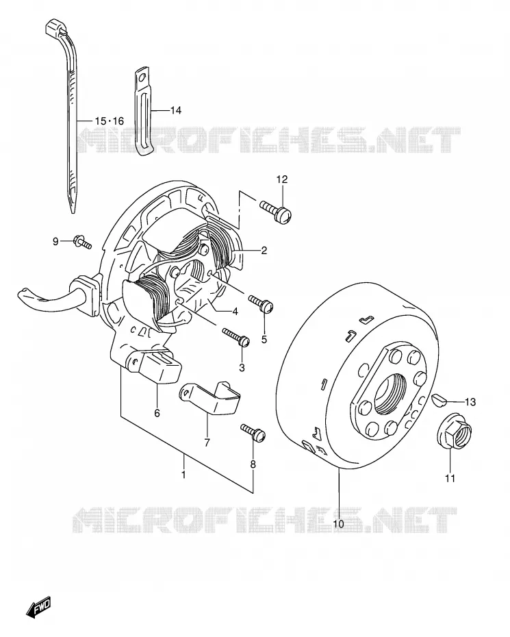 ONTSTEKING Suzuki MOTO 250 RMX 1989  RMX250K(E1)