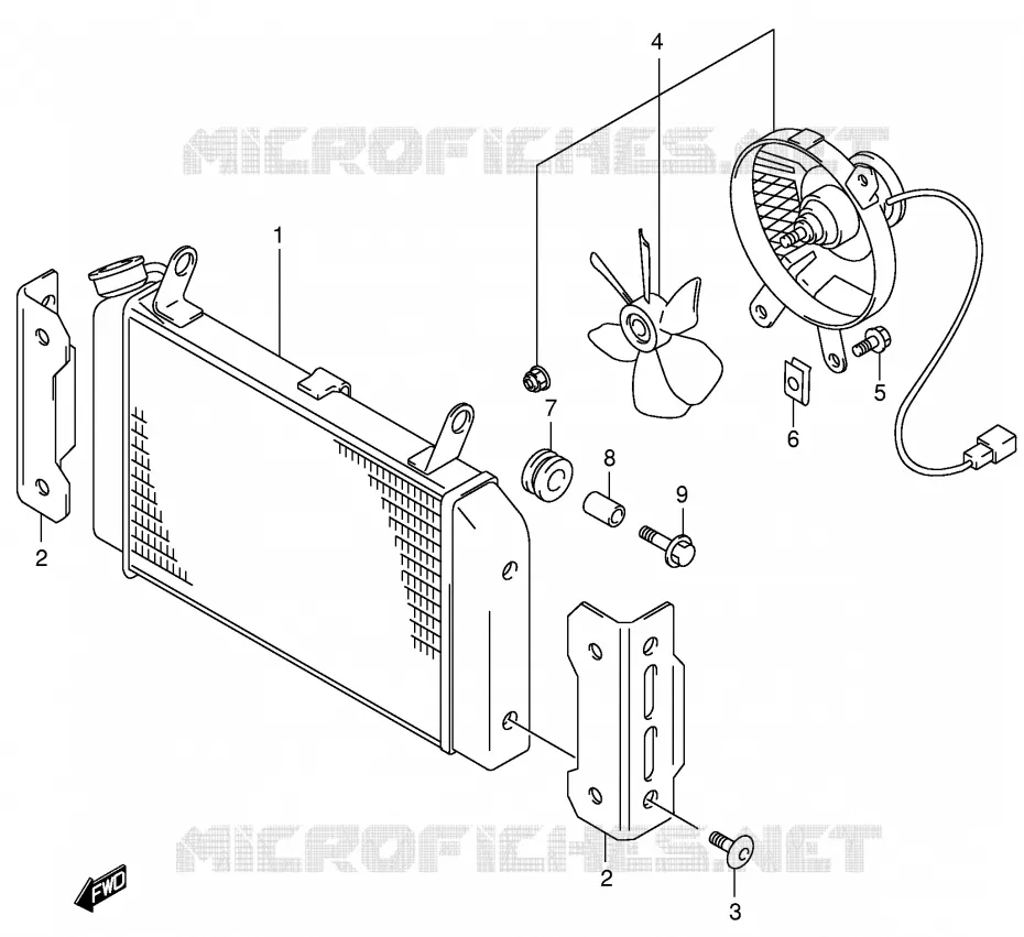 RADIATOR Suzuki MOTO 650 SV 1999  SV650X(E2)