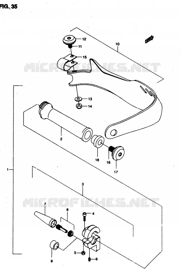 RIGHT SWITCH - HANDGREEP Suzuki MOTO 50 RMX 1997  RMX50V(T/V)