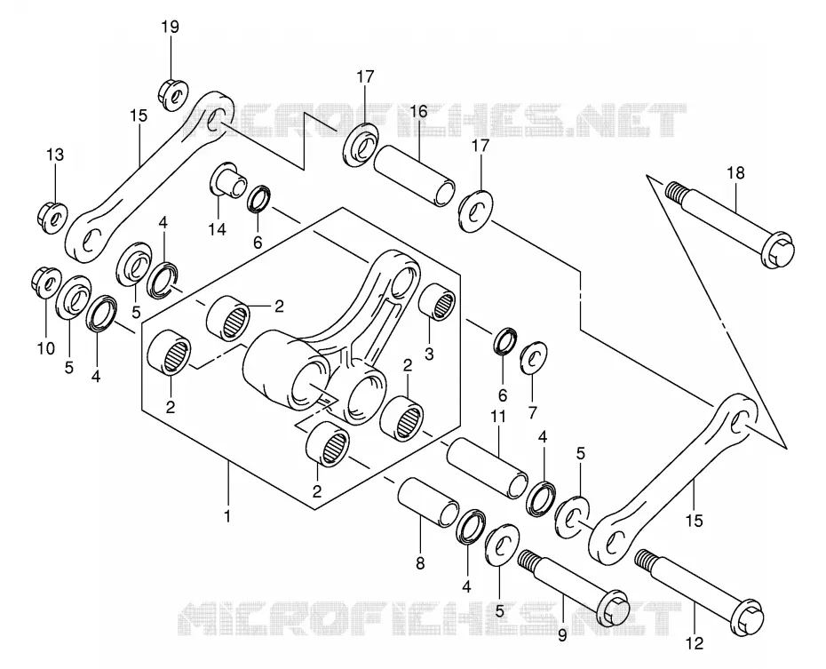 SCHOKBREKER AANEENSCHAKELING (MODELE K1) Suzuki MOTO 125 RM 2003  RM125K3(E3/E28)
