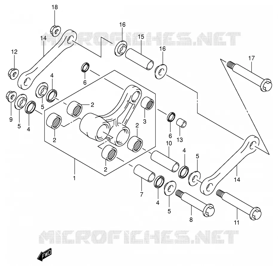 SCHOKBREKER AANEENSCHAKELING (MODELE K2/K3) Suzuki MOTO 125 RM 2006  RM125K6(E3/E28)