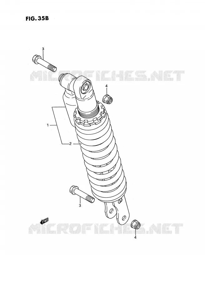 SCHOKDEMPER (MODELE L) Suzuki MOTO 80 RM 1985  RM80F(E3)