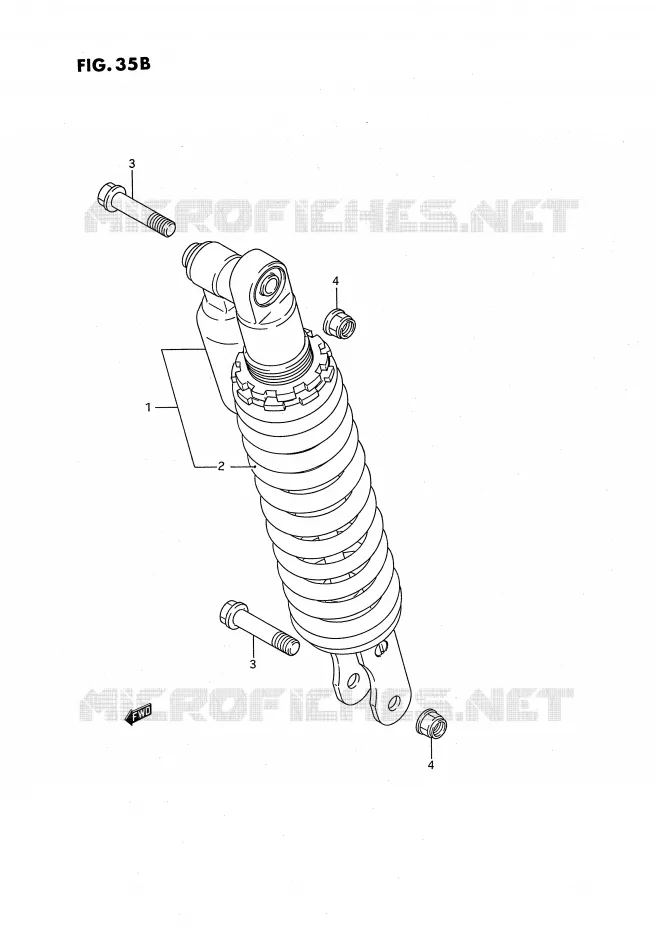 SCHOKDEMPER (MODELE L) Suzuki MOTO 80 RM 1991  RM80XM(E2)