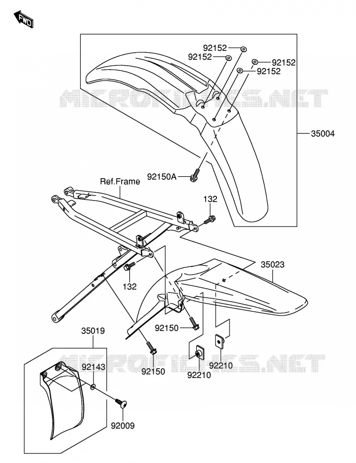 SPATBORD Suzuki MOTO 250 RM-Z 2005  RM-Z250K5(E19)