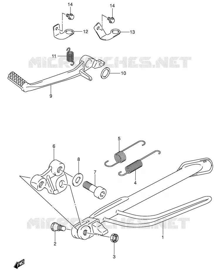 STAND (MODELE K3) Suzuki MOTO 1000 SV 2005  SV1000S1K5(E2)