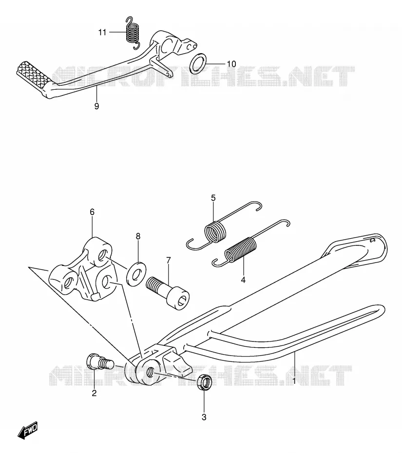STAND (MODELE K4/K5) Suzuki MOTO 1000 SV-S 2004  SV1000S1K4(E2)