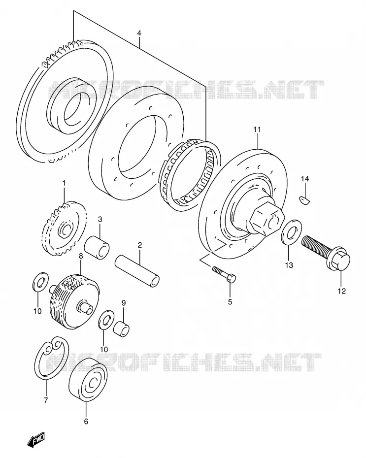 STARTMOTOR CLUTCH Suzuki MOTO 1000 TL-R 1998  TL1000RW(E2)