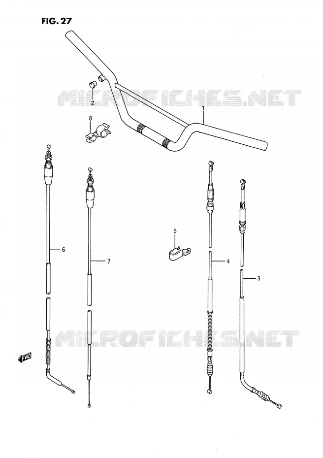 STUUR - KABELS Suzuki MOTO 80 RM 1989  RM80XK(E2)