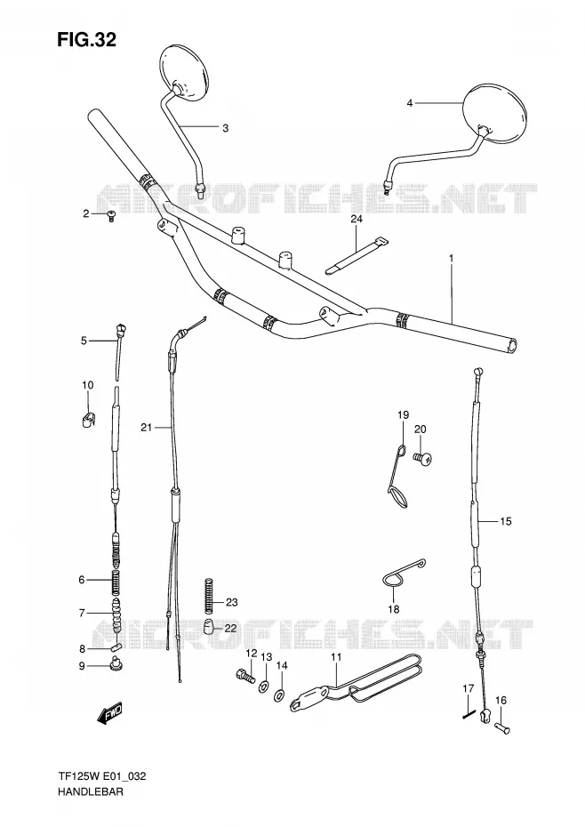 STUUR Suzuki MOTO 125 Autres-modeles 1999  TF125X(E1)