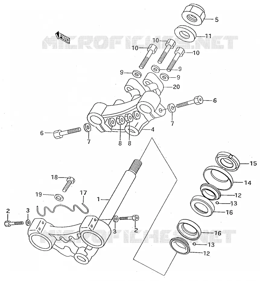 STUURKOLOM Suzuki MOTO 50 RMX 1999  RMX50X