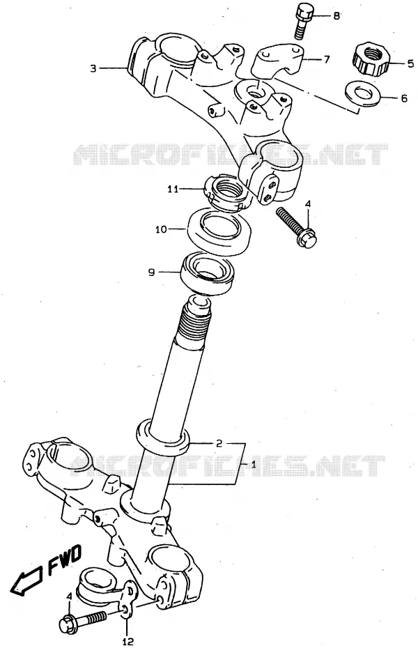 STUURKOLOM Suzuki MOTO 80 RM 1996  RM80XT(T/V/W)