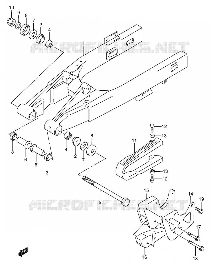 SWINGARM (MODELE K2) Suzuki MOTO 85 RM 2006  RM85LK6(P3/P28)