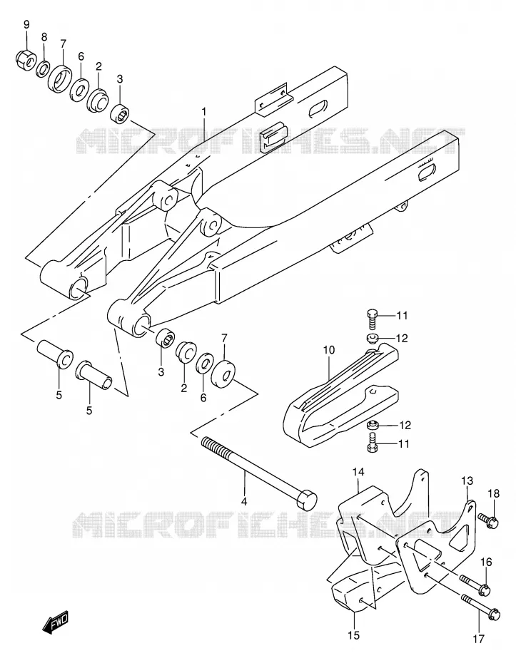 SWINGARM (MODELE K3) Suzuki MOTO 85 RM 2004  RM85LK4(P3/P28)