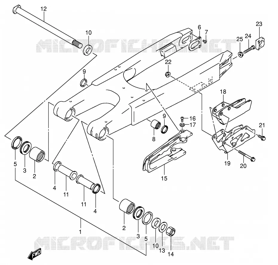 SWINGARM (MODELE K4) Suzuki MOTO 125 RM 2003  RM125K3