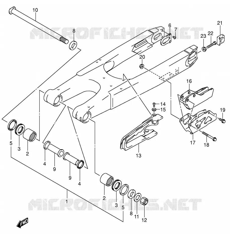 SWINGARM (MODELE K4) Suzuki MOTO 250 RM 2003  RM250K3(E3/E28)