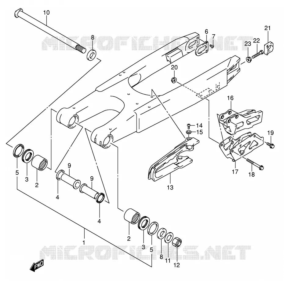 SWINGARM (MODELE K5/K6) Suzuki MOTO 125 RM 2005  RM125K5(E3/E28)