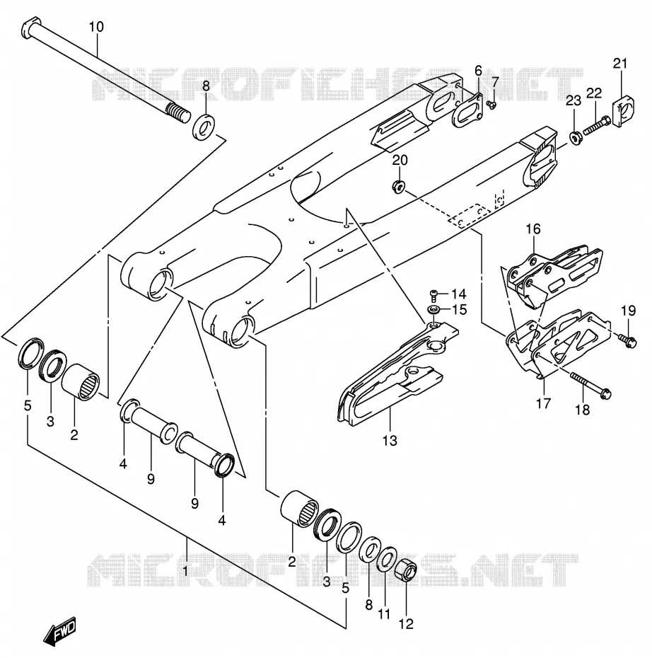 SWINGARM (MODELE K5/K6) Suzuki MOTO 250 RM 2001  RM250K1(E3/E28)