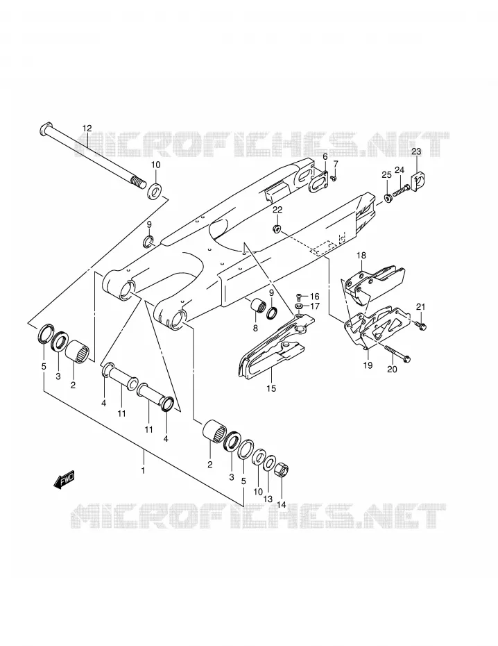 SWINGARM Suzuki MOTO 250 RM 2002  RM250K2(E2)